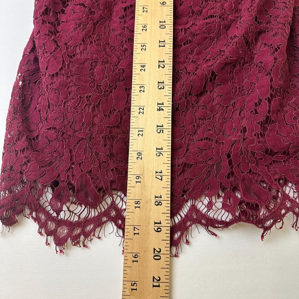 No Boundaries Top Womens Small Lace Off Shoulder Scalloped Lined Boho Cute - Picture 7 of 9